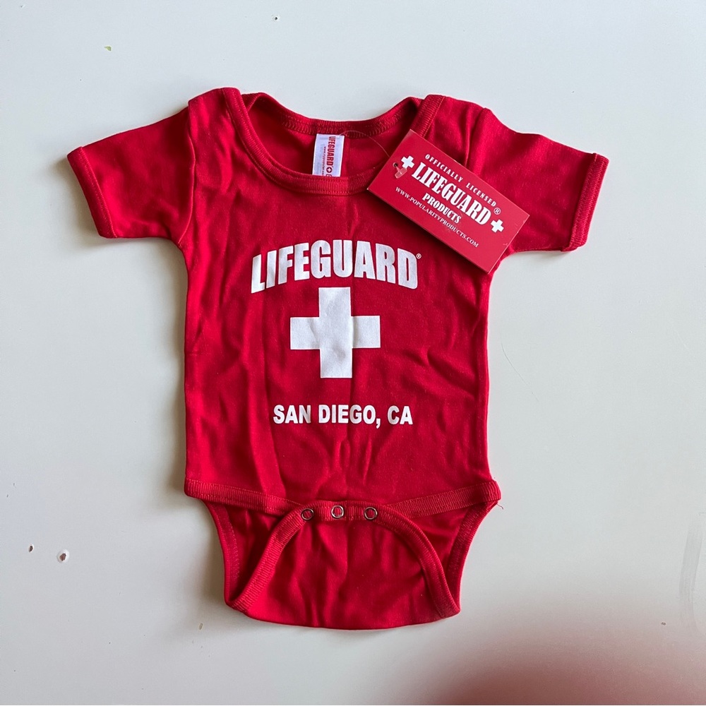 LIFEGUARD San Diego Caliornia Short SleeveBodysuit For Baby Size 6M